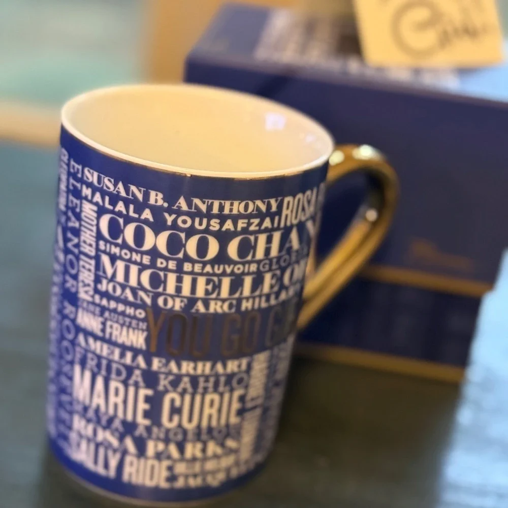 Hallmark 4 1/2” Blue & Gold Inspirational “You Go Girl”Mug